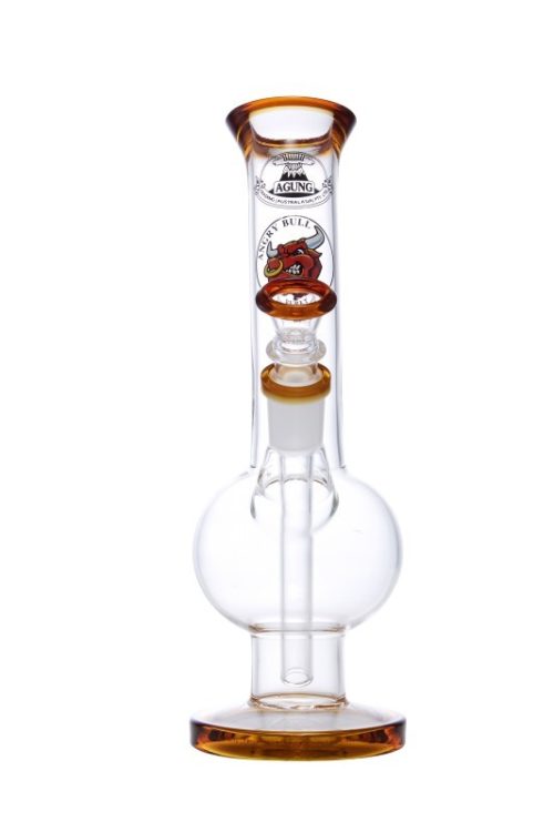 Angry Bull Medium Glass Slider Amber-Bong-Agung-7111.Amber-Cloudy Choices