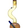 Agung Gold Fume Uniquely Curved Glass Neck-Bong-Agung-7240-Cloudy Choices