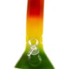 Jamaican Clear Base Semi Bent Beaker All Glass Slider  -Bong-DD-5821-Cloudy Choices