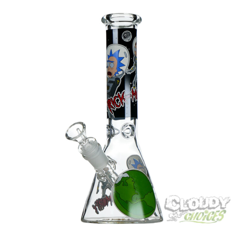 Medium Rick & Morty Glow in the Dark Beaker Bong 25cm