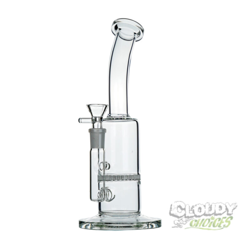 Full Glass Honey Comb Percolator Bong 25.5cm